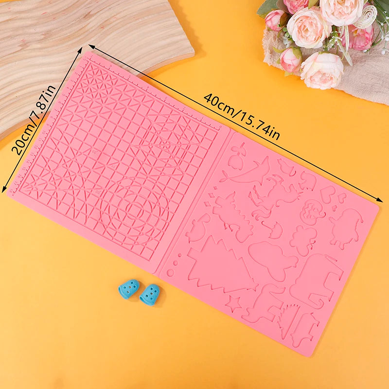 1PCS 3D Printing Pen Silicone Mat DIY Creative Drawing Template Pad With Heat-proof Finger Sleeve Art Tools Christmas Gift