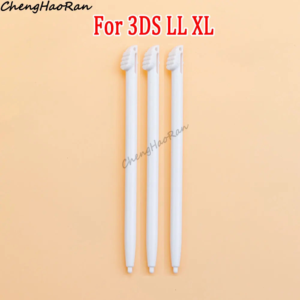 3 Pcs White Metal Retractable Pen & Plastic Pen For New 3DS XL LL/New 2DS LL XL /NDSL NDS Lite NDSi NDS Wii U 2DS 3DS Stylus Pen