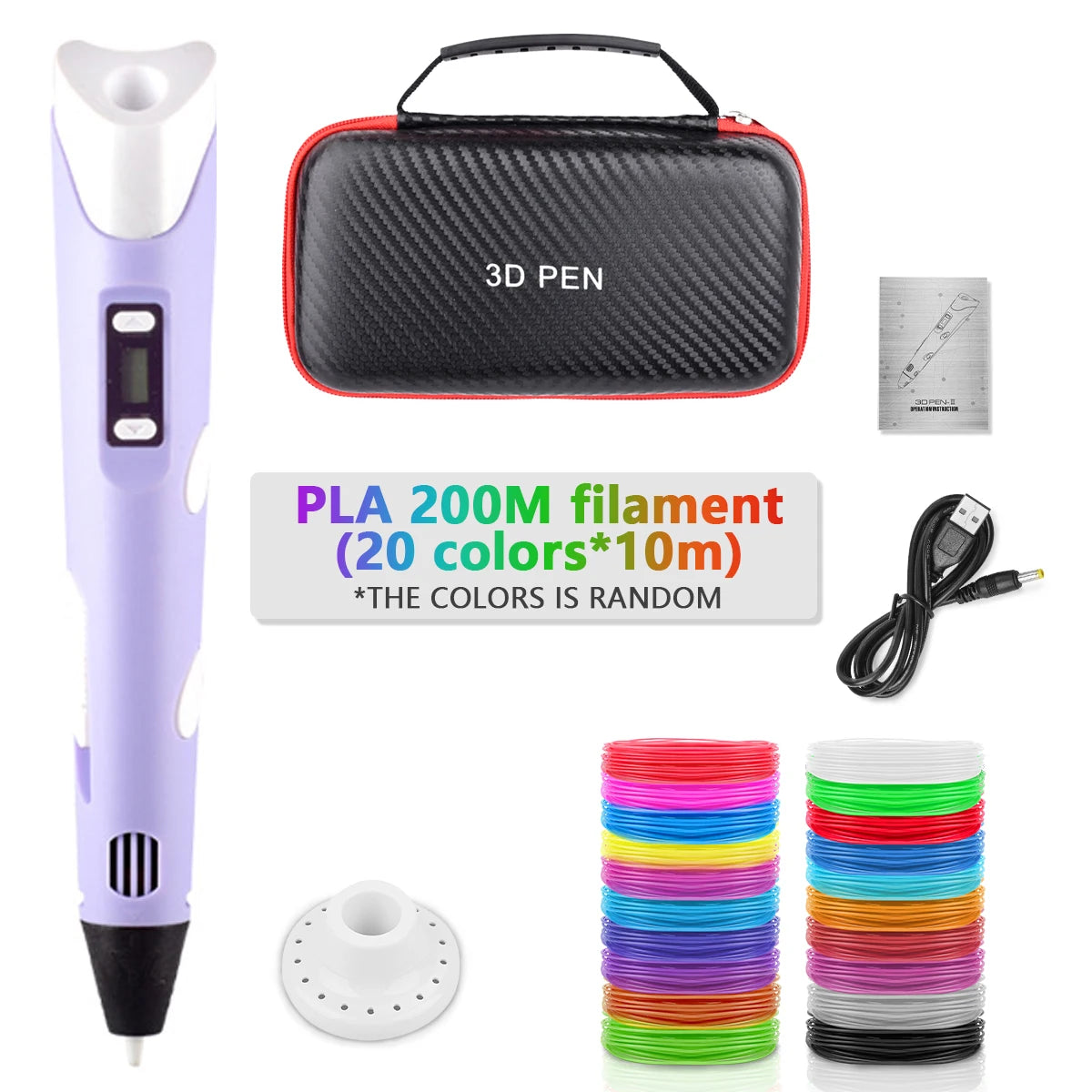 3D Printing Pen 2023 New 3D Pen with PLA Filament for Children Kids Creative DIY Pens Child's Birthday Gift Christmas
