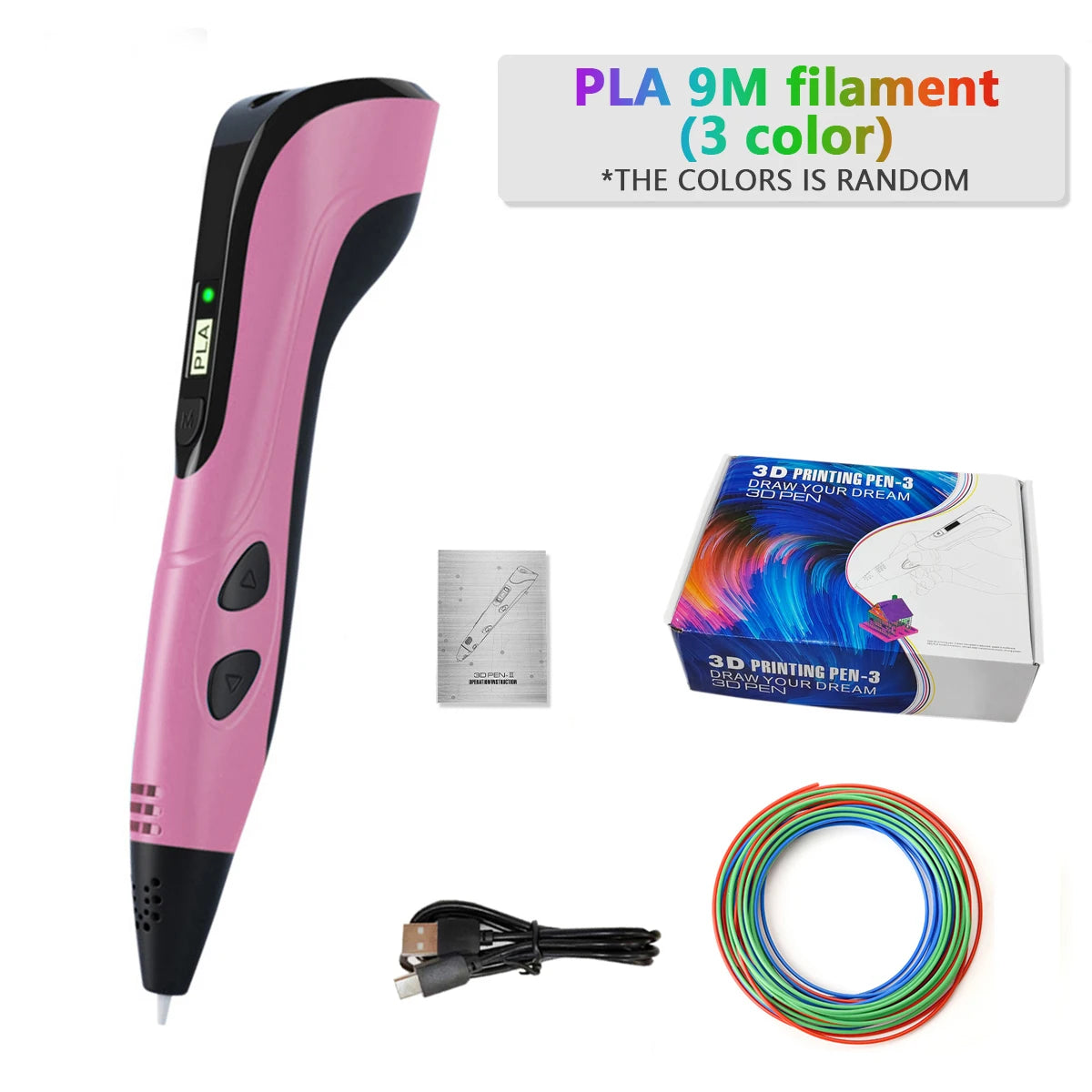 2026 NEW 3D Printing Pen 3d Pen Set for Kids Chidren Child's Birthday Christmas Creative DIY Gift LCD Display with PLA Filament