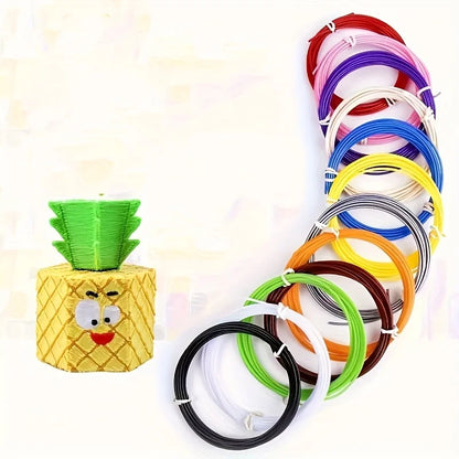 20 Color 3D Printing Pen Set DIY 3D Printing Pen Handmade Graffiti PLA Filament Drawing Art Handmade Design
