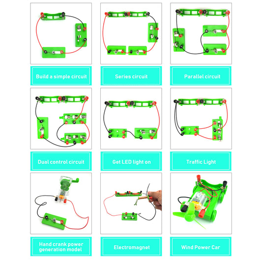 Student Electric Circuit Education Kits for School Lab Learning Physics Electromagnetic Experiments Teaching Aids Science Toys