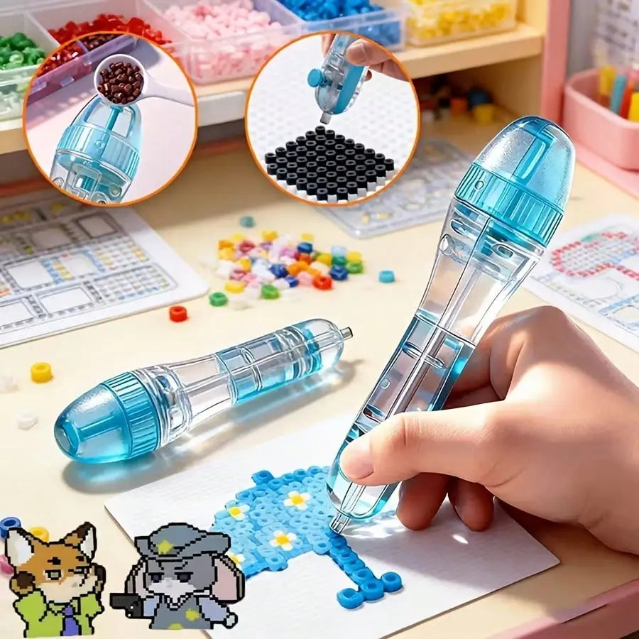 1pc Bead Pen with a 2.6Mm Tip for 3D Pixel Puzzles, Featuring an Automatic Mechanism. It Has an Ergonomic Grip for Comfortable