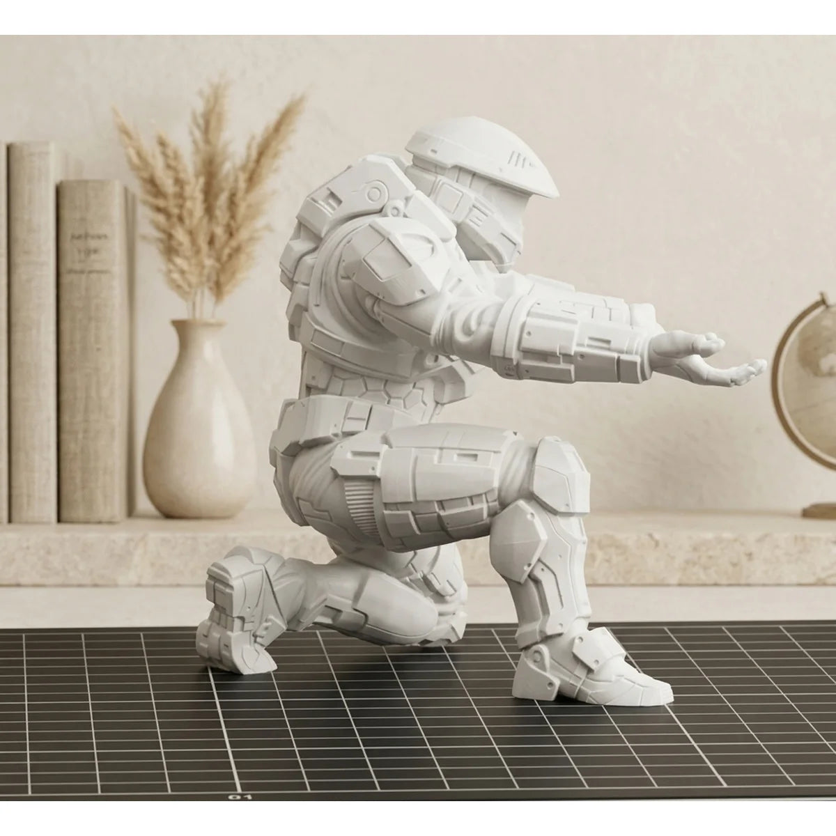 3D Printed Pen Holder, Cool Tech Soldier Pen Stand, Creative Desktop Decoration Storage, Stylish Stationery Display Decoration