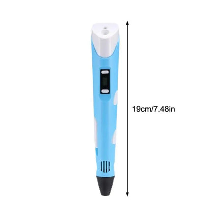 3D Printing Pen Digital Display Intelligent Pen Making Doodles Graffiti ArtsCrafts With USB Cable