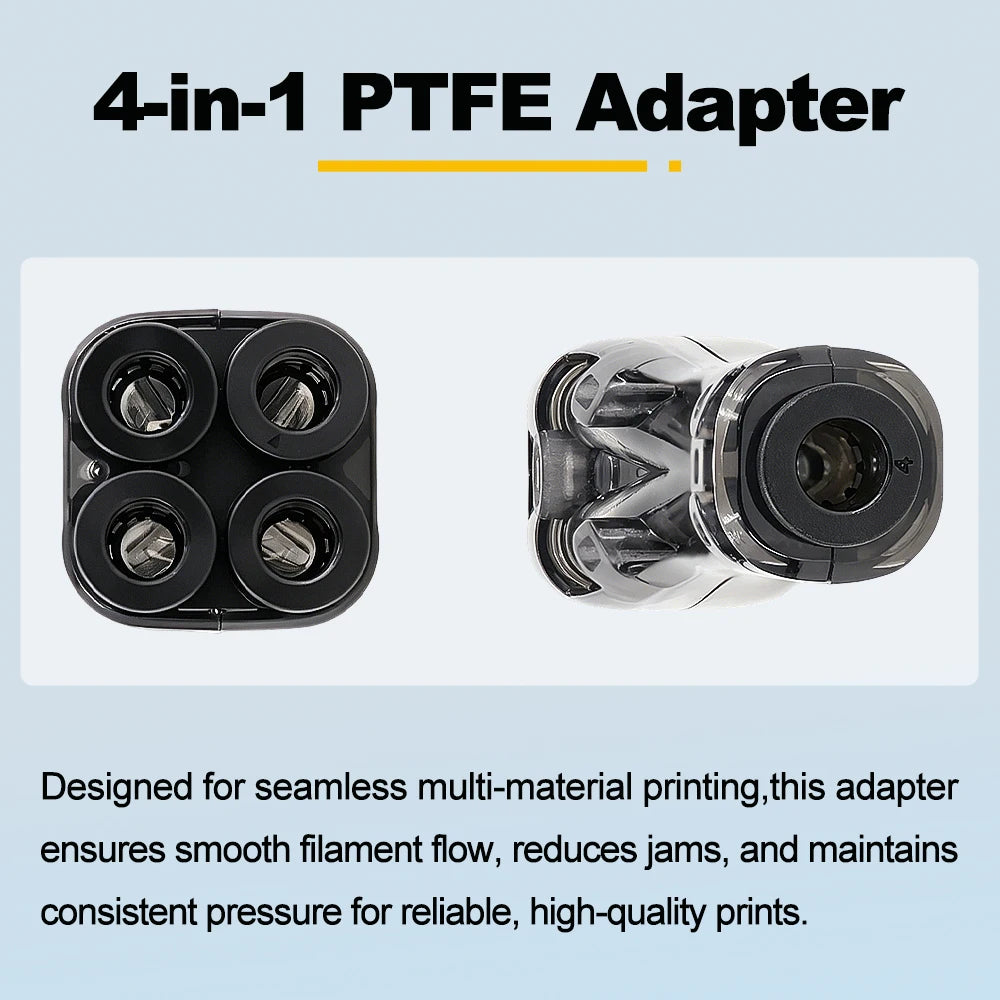 Upgrade 4 in 1 PTFE Adapter for Bambu Lab H2C/H2D/H2S/P1S/P1P/P2S/X1C/A1/A1MINI 3D Printer Multi-Filament Compatibility 3D Parts