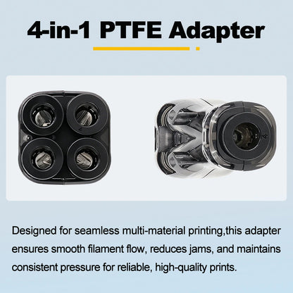 Upgrade 4 in 1 PTFE Adapter for Bambu Lab H2C/H2D/H2S/P1S/P1P/P2S/X1C/A1/A1MINI 3D Printer Multi-Filament Compatibility 3D Parts