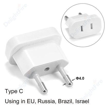 EU Plug Adapter Electrical Sockets US to EU Plug Converter US China Travel Adaptor Euro AC Outlet Wall Socket Power Adapters