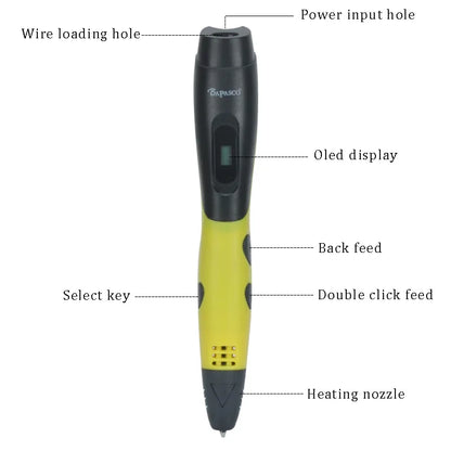 2022 Hot Sale 3D Pen 3D Model Kids Learning education tools Best Gift Mutil-function Box 3D Printing Pen USB Charge