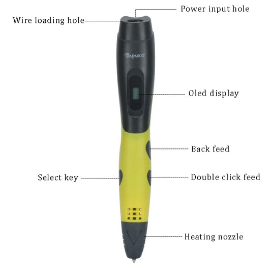 2022 Hot Sale 3D Pen 3D Model Kids Learning education tools Best Gift Mutil-function Box 3D Printing Pen USB Charge