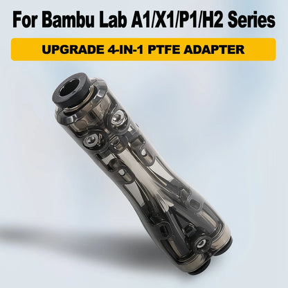 Upgrade 4 in 1 PTFE Adapter for Bambu Lab H2C/H2D/H2S/P1S/P1P/P2S/X1C/A1/A1MINI 3D Printer Multi-Filament Compatibility 3D Parts