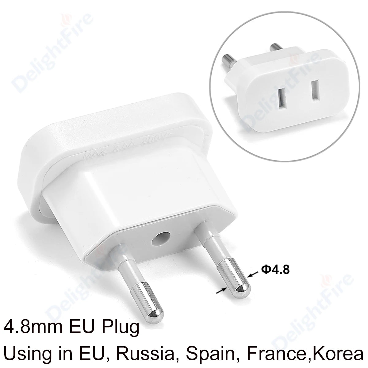 EU Plug Adapter Electrical Sockets US to EU Plug Converter US China Travel Adaptor Euro AC Outlet Wall Socket Power Adapters