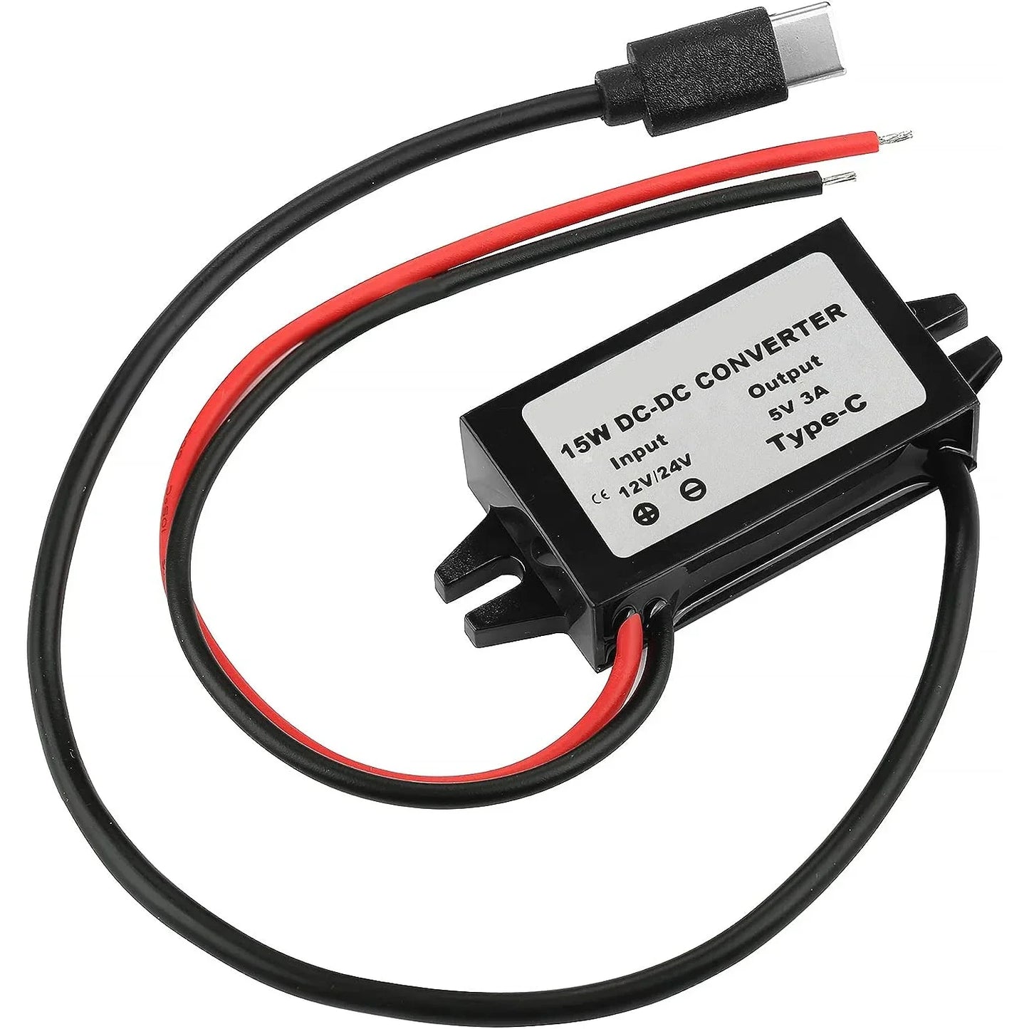 12V/24V to 5V 3A Power Adapter Converter DC-DC Step Down Module USB-A Female/Type C/dual USB/open Wire Connector Waterproof CE