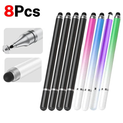 8-1PCS Double-Headed Universal Stylus Pen for iPad Tablet Android iOS Phone Drawing Writing Capacitive Screen Touch Stylus Pens