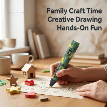 3D Pen Set 3d Printing Pen Drawing Pencil DIY Pens PLA Filament Birthday Christmas Gift For Kids Children Graffti with Charger
