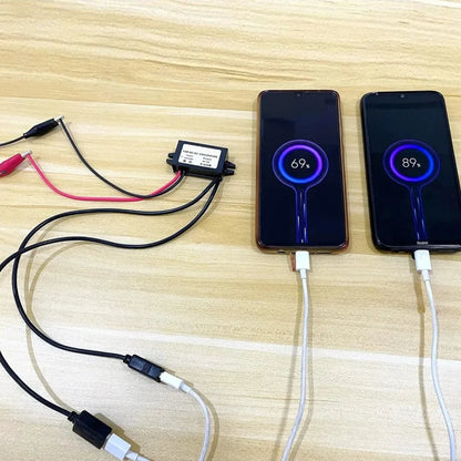 12V/24V to 5V 3A Power Adapter Converter DC-DC Step Down Module USB-A Female/Type C/dual USB/open Wire Connector Waterproof CE