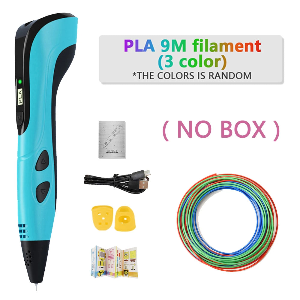 NEW 3D Printing Pen 3d Pen Set LCD Display with PLA Filament for Kids Chidren Child's Birthday Christmas Creative DIY Gift