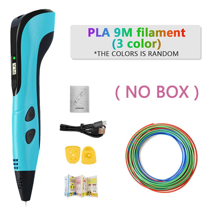 NEW 3D Printing Pen 3d Pen Set LCD Display with PLA Filament for Kids Chidren Child's Birthday Christmas Creative DIY Gift