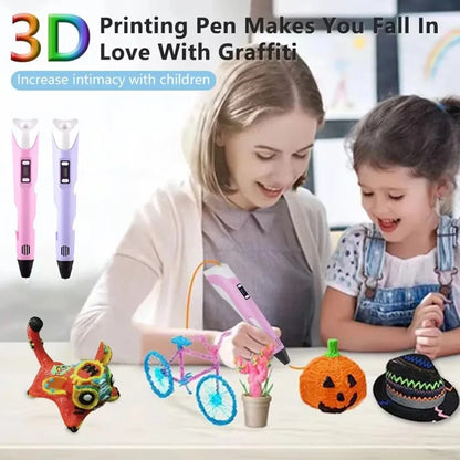 New 3D Printing Pen Children 3D Pen DIY Drawing Pens PLA Filament Material Toys for Kids Boys Girls Christmas Birthday Gifts