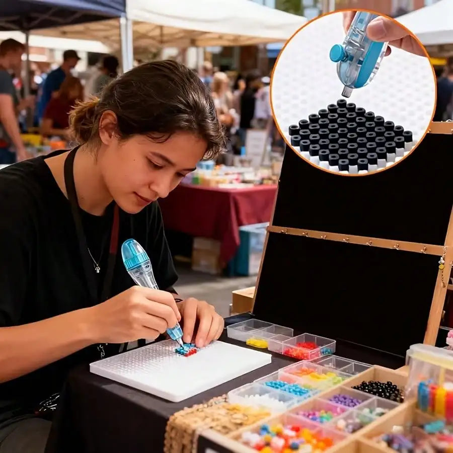 1pc Bead Pen with a 2.6Mm Tip for 3D Pixel Puzzles, Featuring an Automatic Mechanism. It Has an Ergonomic Grip for Comfortable