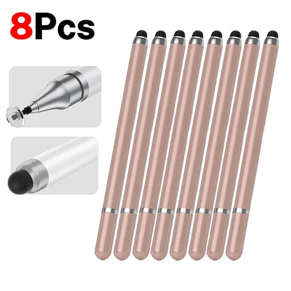 8-1PCS Double-Headed Universal Stylus Pen for iPad Tablet Android iOS Phone Drawing Writing Capacitive Screen Touch Stylus Pens