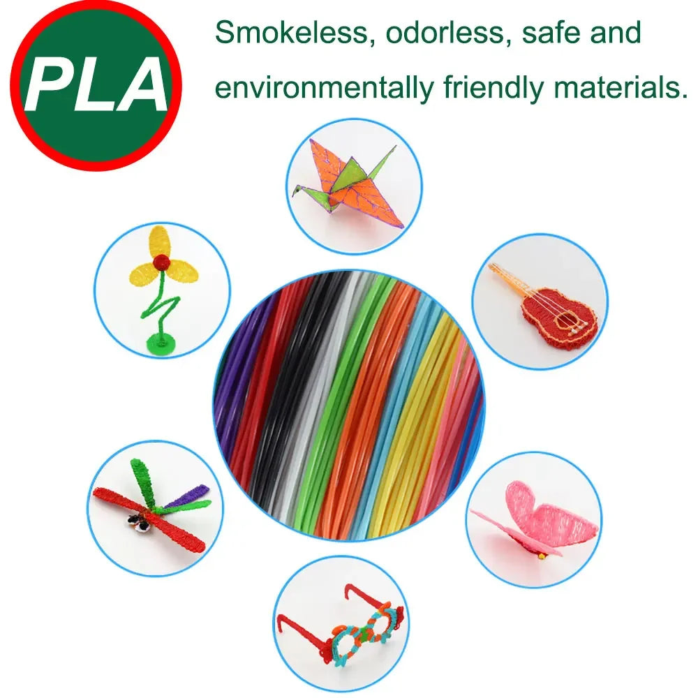 3D Printing Pen with 9M PLA Filament Safe High-Temp Graffiti Pen DIY Craft Drawing Pen for Kids Adults Christmas Birthday Gift