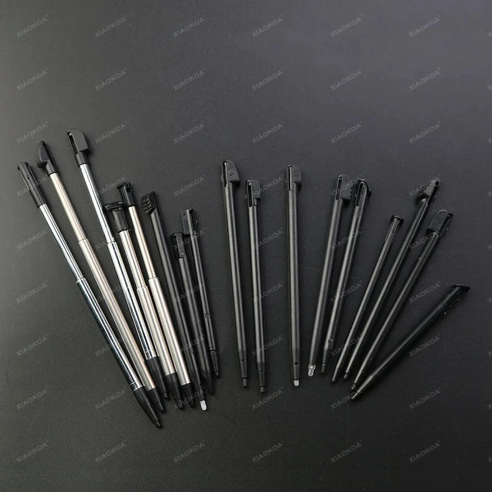 1pcs Black Plastic Stylus Touch Screen Metal Telescopic Stylus Pen For 2DS 3DS New 2DS LL XL New 3DS XL LL For NDSL NDSi NDS Wii