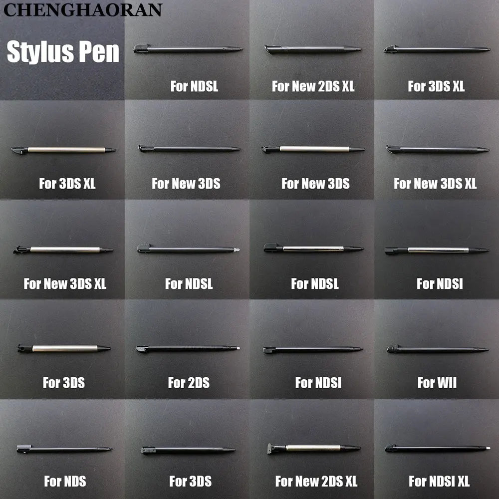 1piece Black Plastic Touch Screen Pen Metal Telescopic Stylus Pen For 2DS 3DS New 2DS 3DS XL LLFor DS Lite NDSL NDSI XL LL WII
