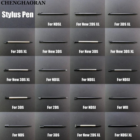 1piece Black Plastic Touch Screen Pen Metal Telescopic Stylus Pen For 2DS 3DS New 2DS 3DS XL LLFor DS Lite NDSL NDSI XL LL WII