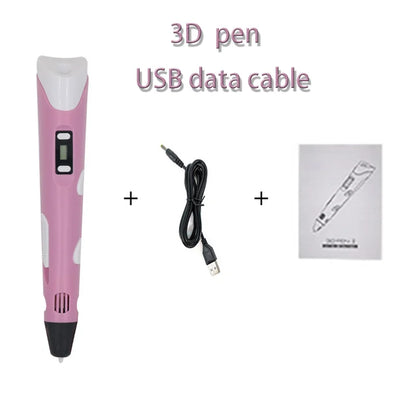 3D Printing Pen DIY Three-dimensional Painting Children Toys Fun Camouflage With LCD Screen Compatible PLA Filament Toys Gift