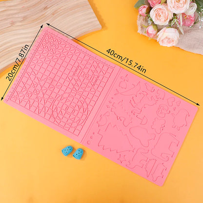 3D Printing Pen Silicone Mat DIY Creative Drawing Template Pad With Heat-proof Finger Sleeve Art Tools Christmas Gift For Kids
