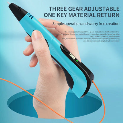 3D Pen Set For Children 3D Printing Pen with LED Screen 100M PLA Power Adapter Travel Box Christmas Birthday Gift for Kids
