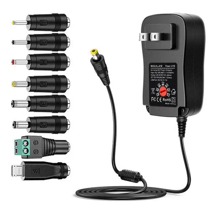 DC 3V 4.5V 5V 6V 7.5V 9V 12V 30W Adapter US EU UK AU Adjustable Power Adapters USB 2.1A Universal Charger Switch Power Supply