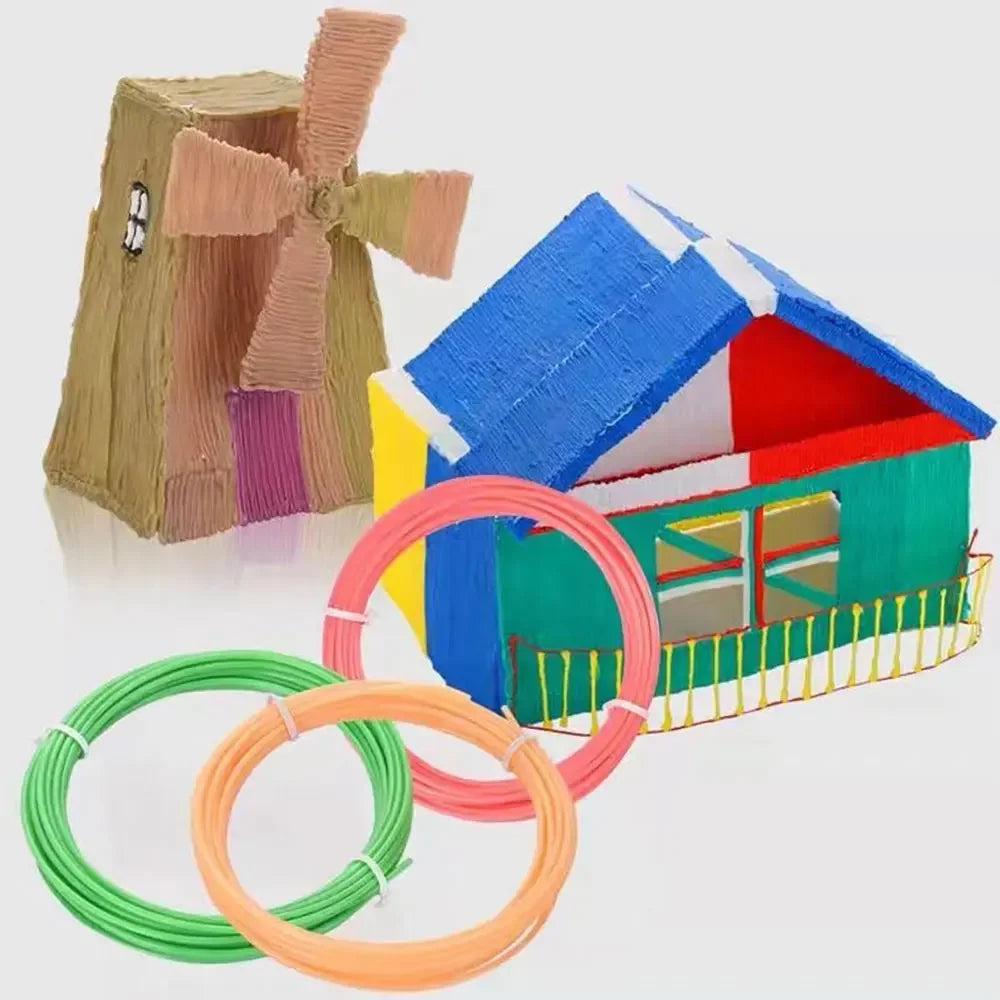 3D Pen PLA Filament 1.75mm 12 Colors 9M 18M 36M 3D Printing Pen Refills Safety No Pollution Stereoscopic Modeling 3D Printer Pen