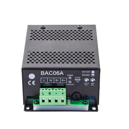 DC12V 6A 12V 24V New BAC06A Diesel Generator Auto Intelligent Battery Charger Module Float Charging Power Adapters Genset Parts