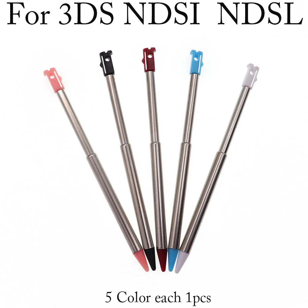 1Set Plastic&Metal Touch Screen Stylus Pen Game Console Pen for NDSL NDSi NDS WIIU 2DS 3DS XL LL New 3DSXL LL New 2DSXL