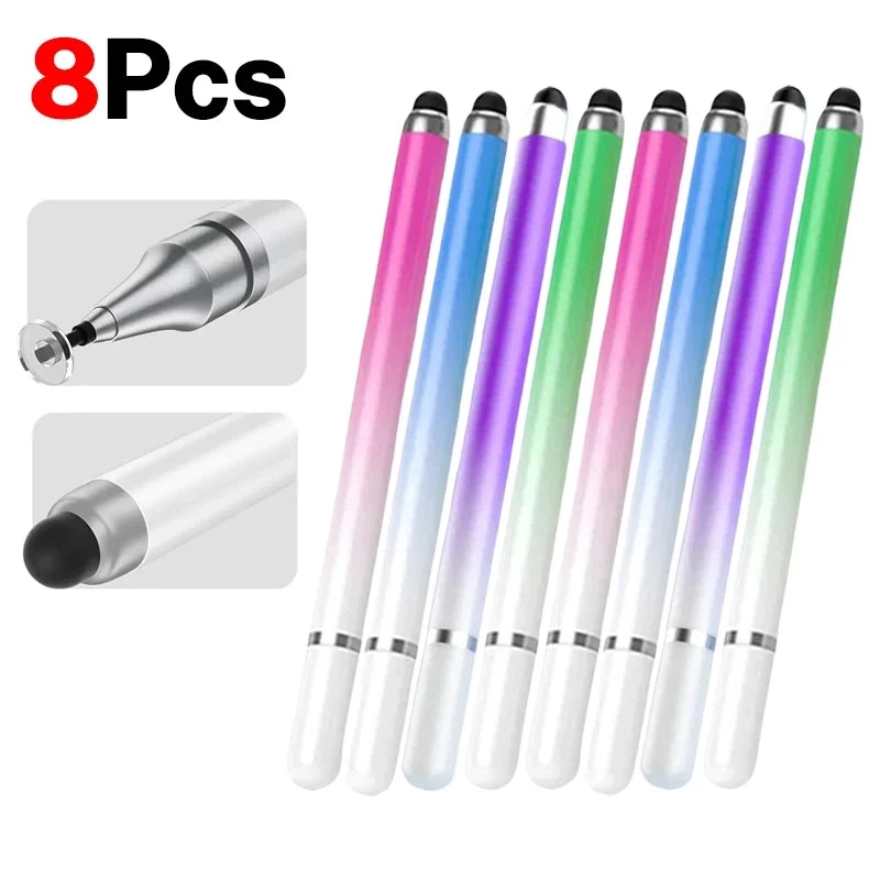 8-1PCS Double-Headed Universal Stylus Pen for iPad Tablet Android iOS Phone Drawing Writing Capacitive Screen Touch Stylus Pens