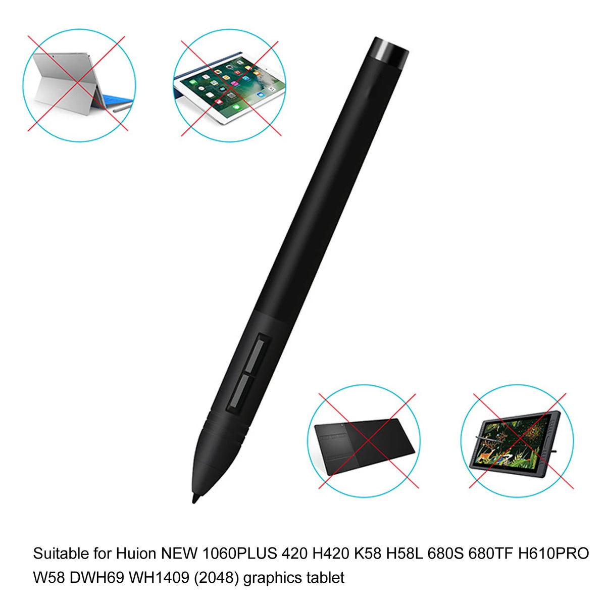 PEN80D Tablet Stylus Pen for Huion NEW 1060PLUS 420 H420 K58 H58L 680S 680TF H610PRO W58 DWH69 WH1409 Graphics Tablet