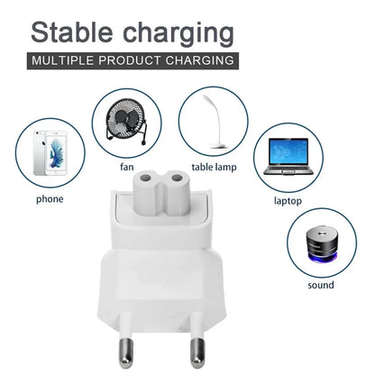 1-4PCS EU Plug Converter Portable Wall Travel Charger Adapter for Ipad Magsafe Macbook Laptop Charge Power Adapters Accessories