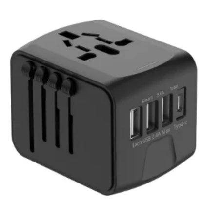 International travel adapter with 3 USB and Type C power adapters for fast charging EU/UK/US/Australia travel plugs