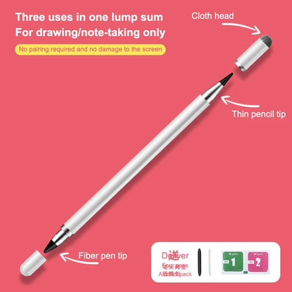 Premium Universal Stylus Pen for Smart Phones, iPads, & Tablet Drawing - 3 in 1 Design