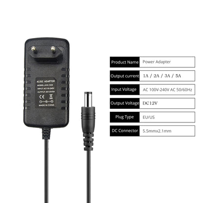AC/DC Power Adapter 110V 220V to 12V 1A 2A Electronic Power Transformer Power Supply Converter Adapter Transformer