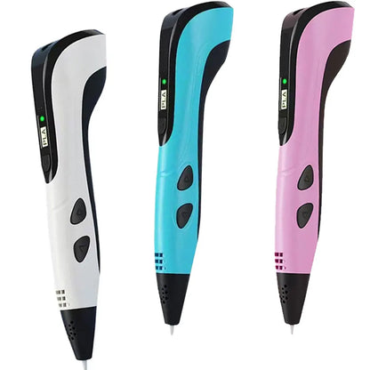 2026 New 3D Printing Pen 3D Pen With Power Adapter LCD Display Travel Case PLA Filament Birthday Christmas Gift Loved by Kids