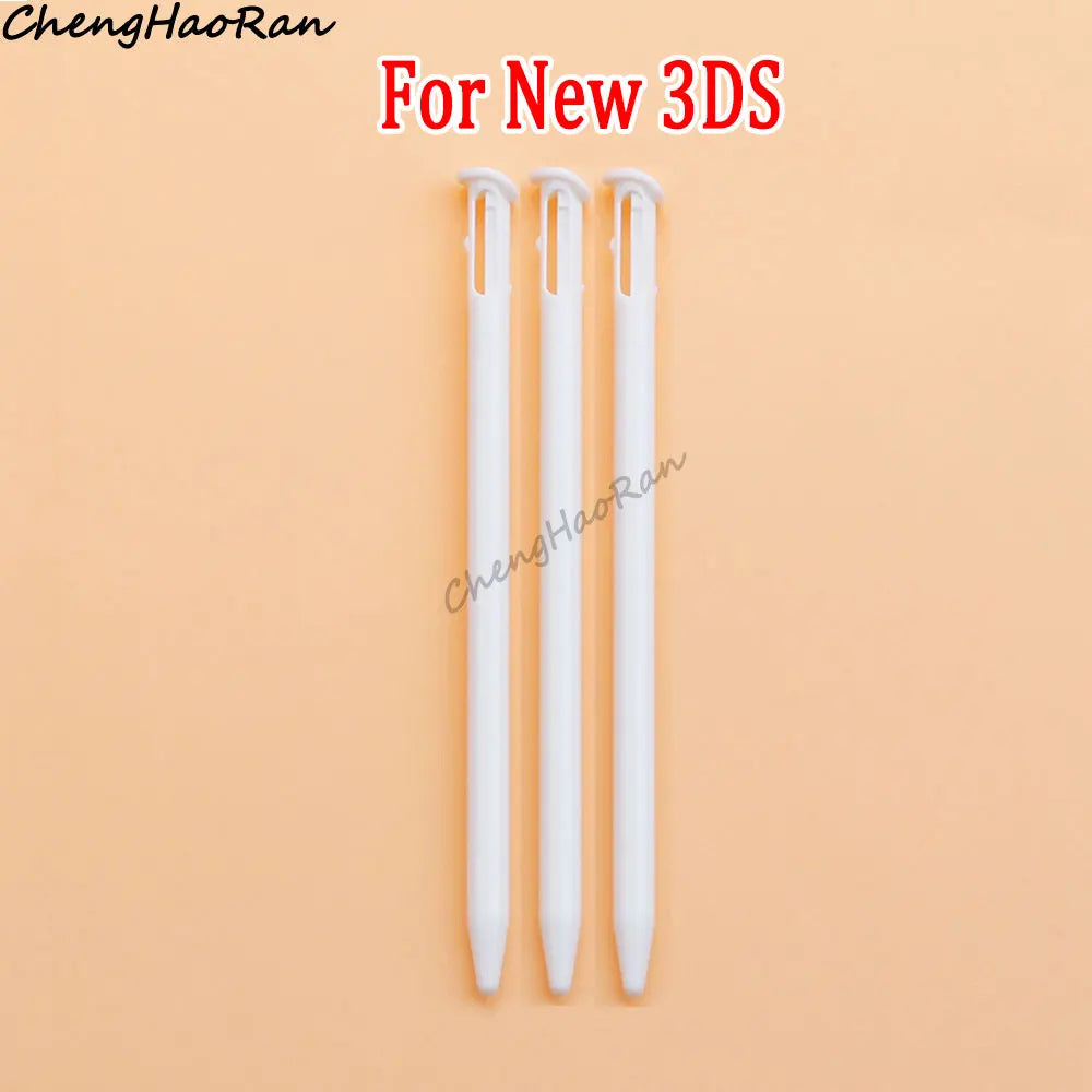 3 Pcs White Metal Retractable Pen & Plastic Pen For New 3DS XL LL/New 2DS LL XL /NDSL NDS Lite NDSi NDS Wii U 2DS 3DS Stylus Pen