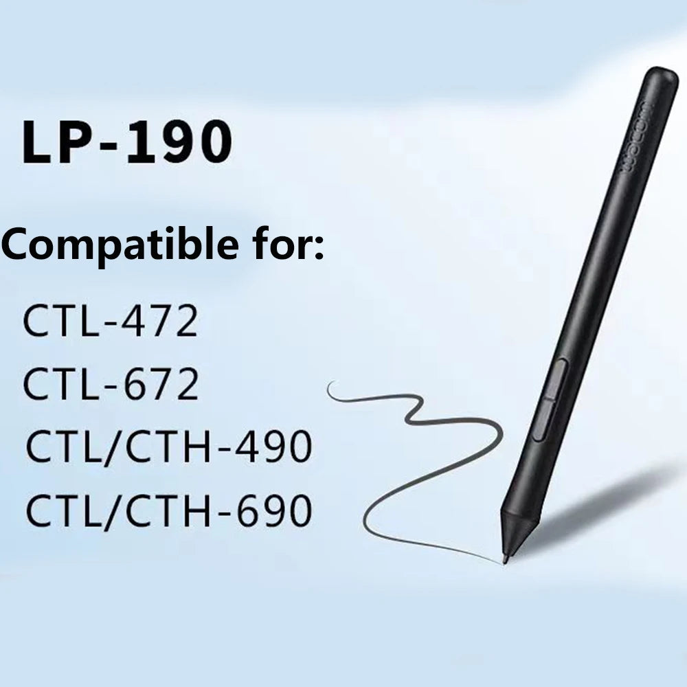Digital Pen 2K LP-190-0K / KP-504 / KP-501E / LP-1100 /Pro Pen 3D KP-505 for Wacom Intuos, Cintiq, MobileStudio, Drawing Tablets