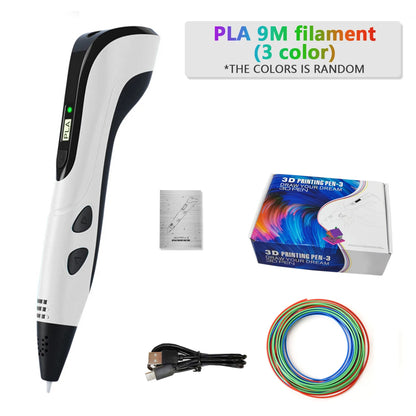 2026 NEW 3D Printing Pen 3d Pen Set for Kids Chidren Child's Birthday Christmas Creative DIY Gift LCD Display with PLA Filament