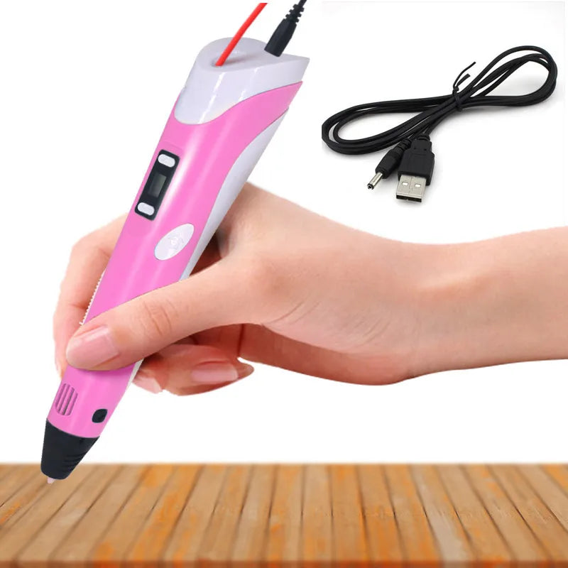 3D Pen For KIDS, 3D Drawing Printing Pen with LCD Screen Compatible,Toys for Kids Birthday Gift Choice : one pen or 25m filament