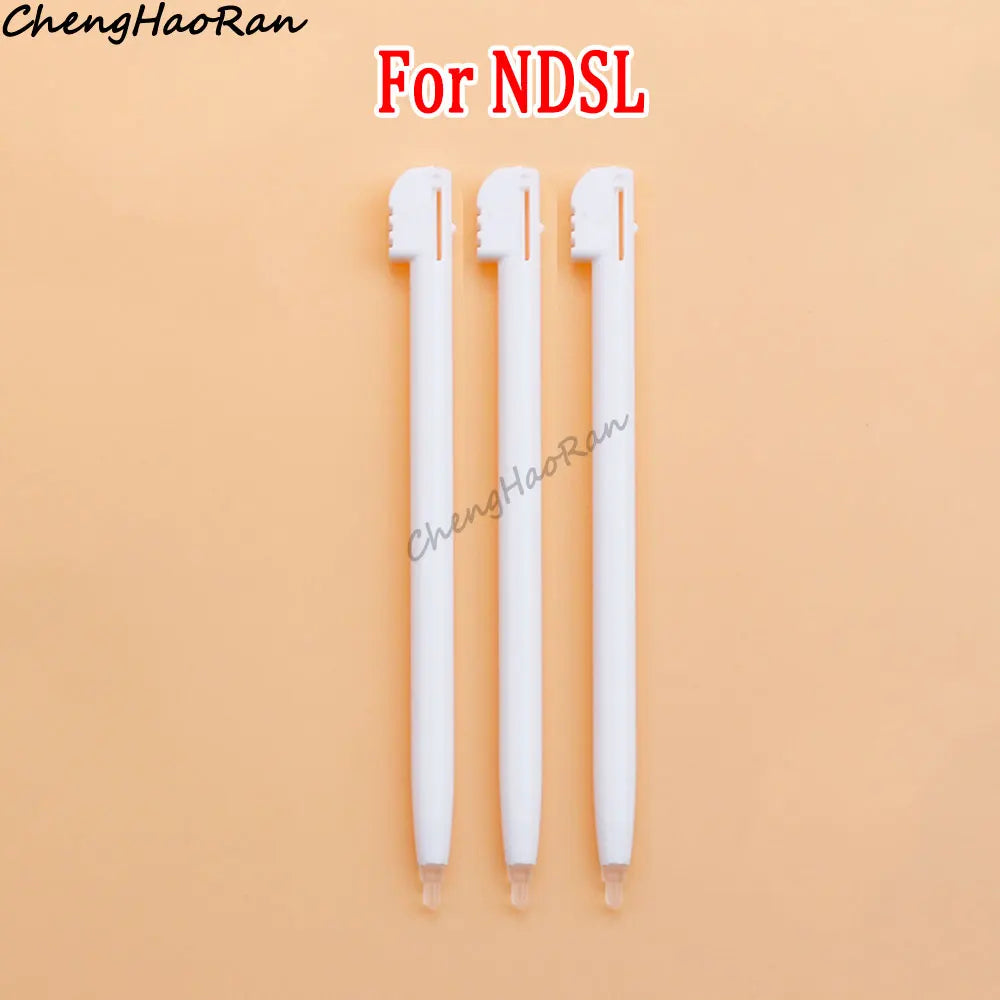 3 Pcs White Metal Retractable Pen & Plastic Pen For New 3DS XL LL/New 2DS LL XL /NDSL NDS Lite NDSi NDS Wii U 2DS 3DS Stylus Pen