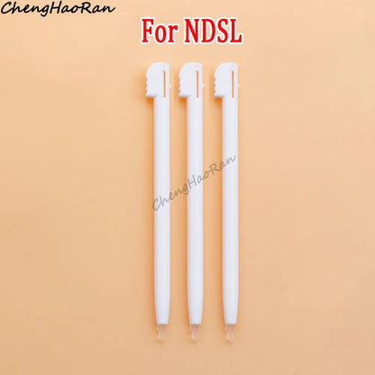 3 Pcs White Metal Retractable Pen & Plastic Pen For New 3DS XL LL/New 2DS LL XL /NDSL NDS Lite NDSi NDS Wii U 2DS 3DS Stylus Pen