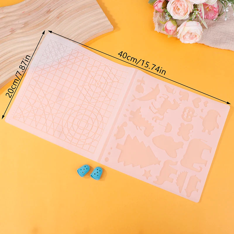 3D Printing Pen Silicone Mat DIY Creative Drawing Template Pad With Heat-proof Finger Sleeve Art Tools Christmas Gift For Kids